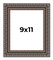 Photo Size Ornate Black Picture Frame - UV Acrylic, Foam Board Backing, Hanging Hardware
